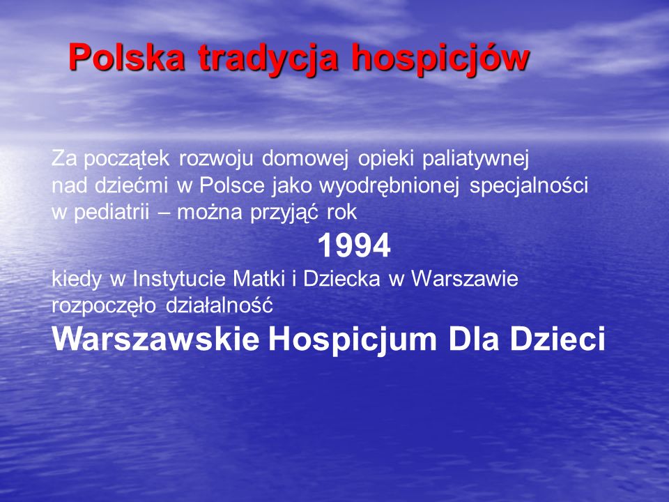 Polska tradycja hospicjów