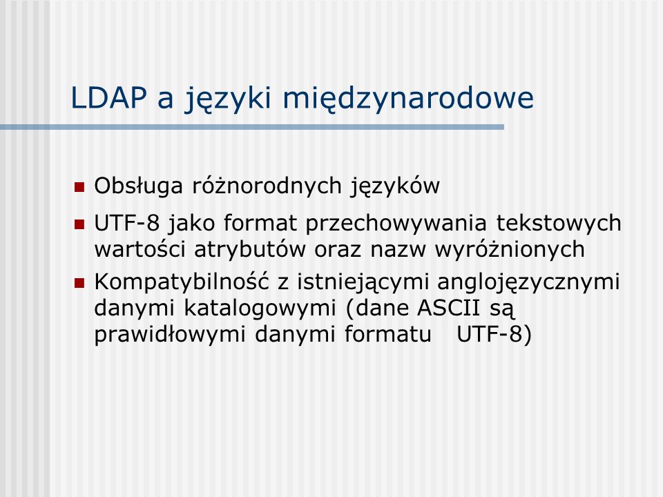 LDAP a języki międzynarodowe