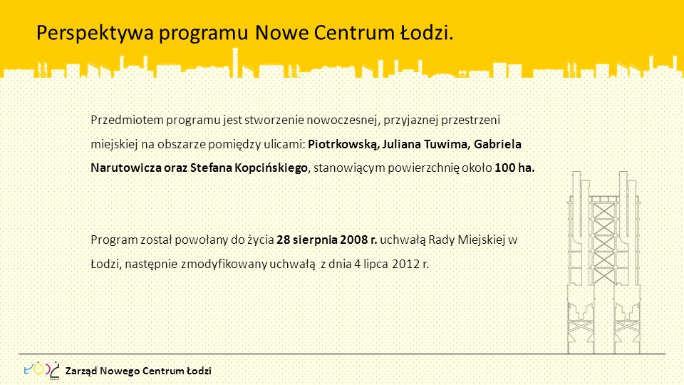 Perspektywa programu Nowe Centrum Łodzi.