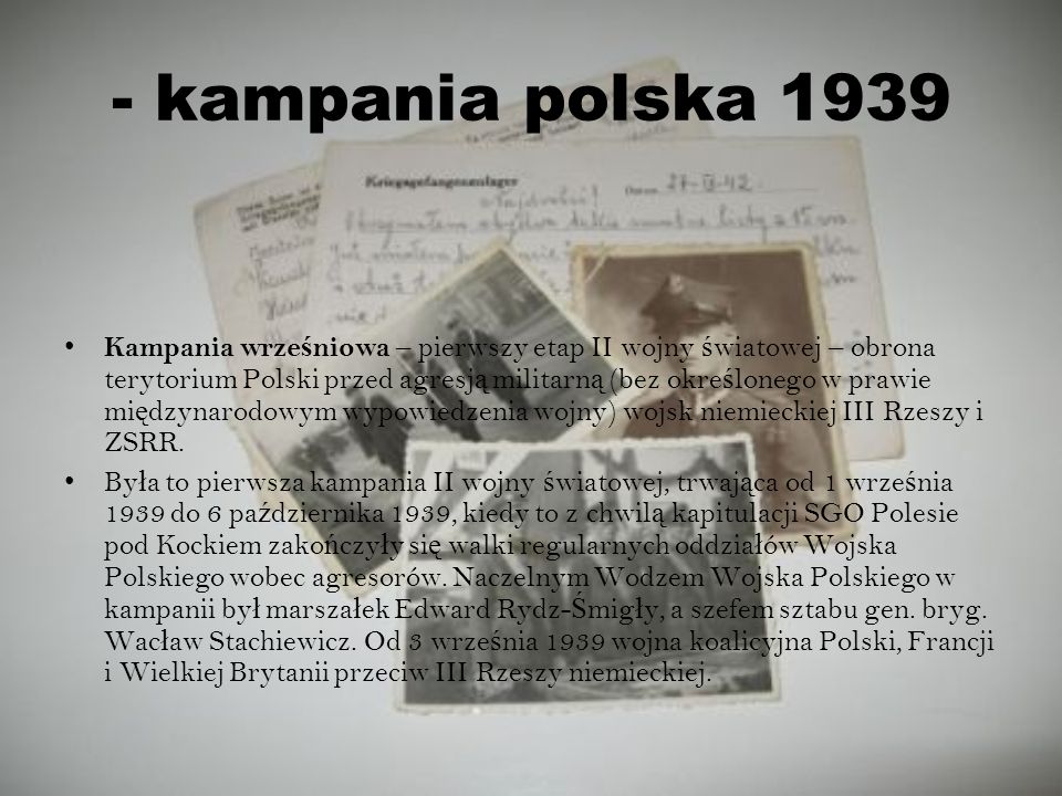 - kampania polska 1939