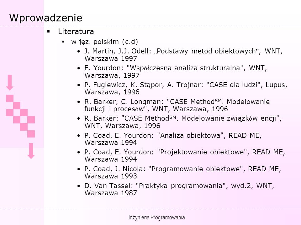 Wprowadzenie Literatura w jęz. polskim (c.d)