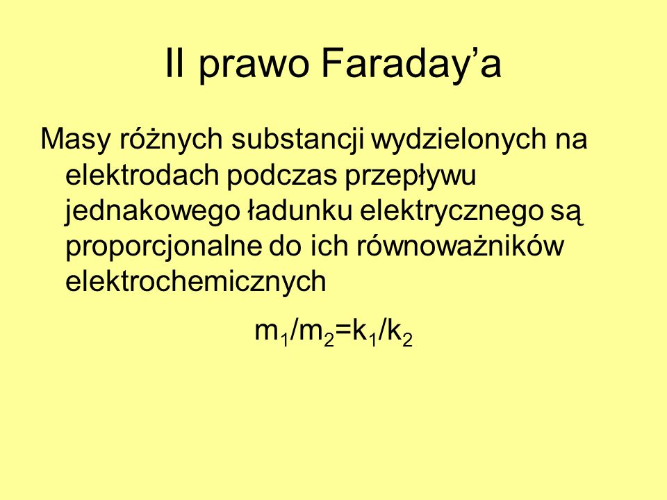 II prawo Faraday’a