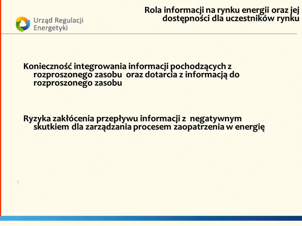 Rola informacji na rynku energii oraz jej dostępności dla uczestników rynku