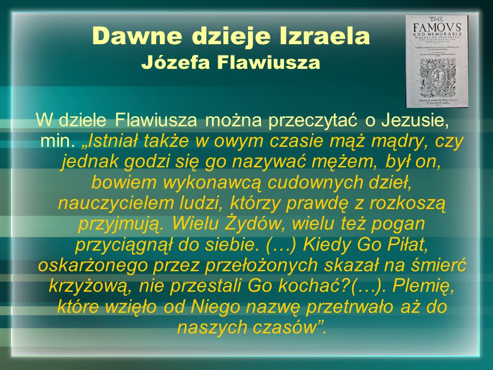 Dawne dzieje Izraela Józefa Flawiusza
