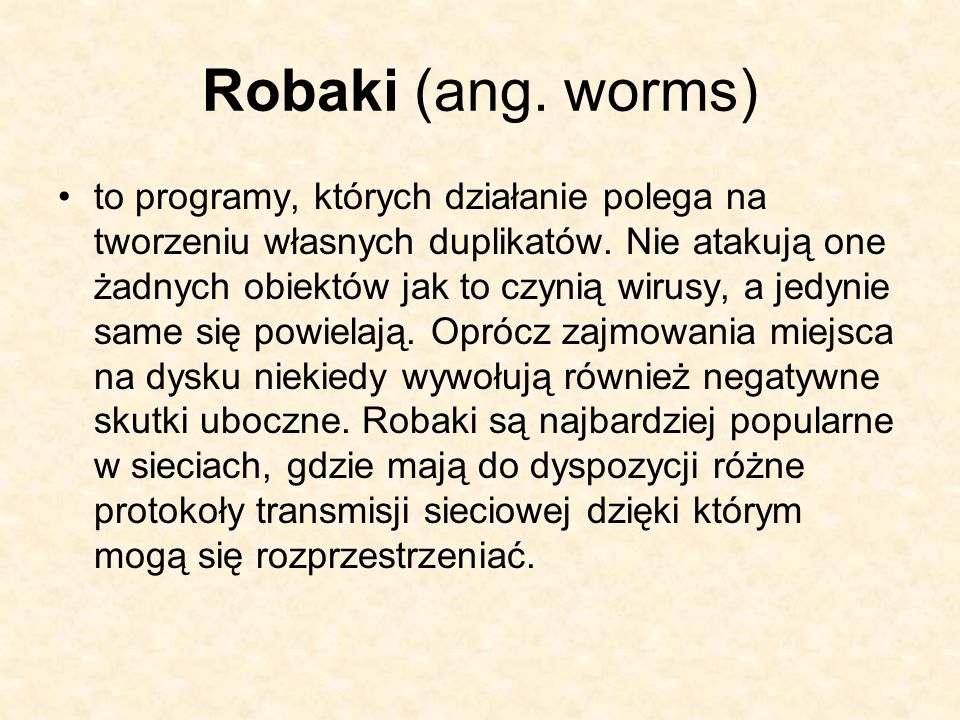 Robaki (ang. worms)