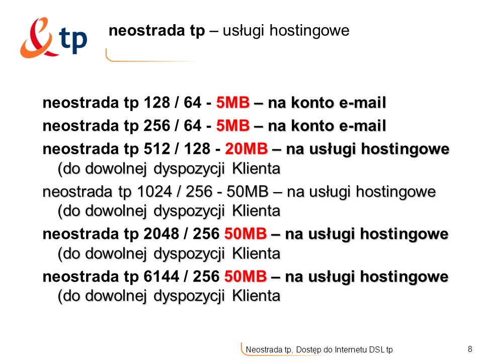 neostrada tp – usługi hostingowe