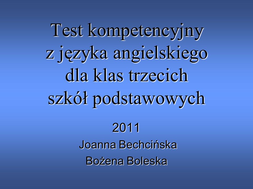 2011 Joanna Bechcińska Bożena Boleska