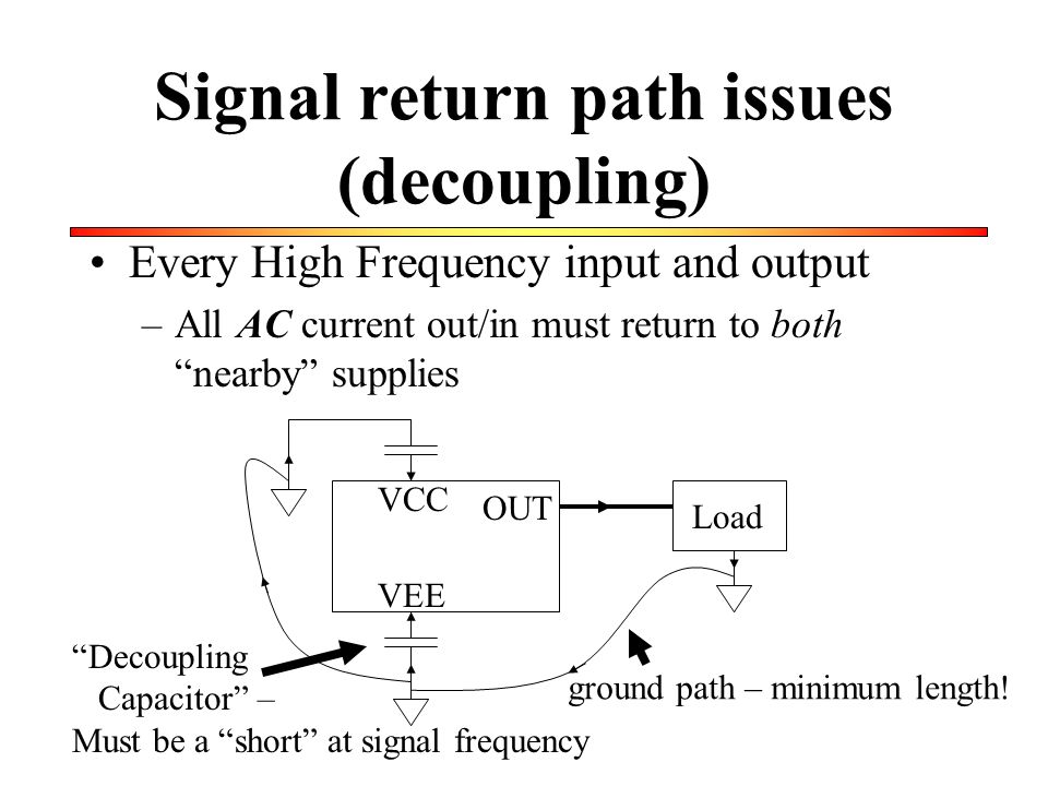 Signal return path issues (decoupling)