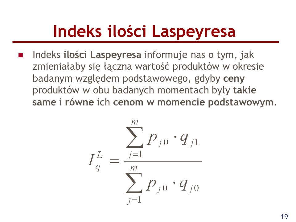 Indeks ilości Laspeyresa