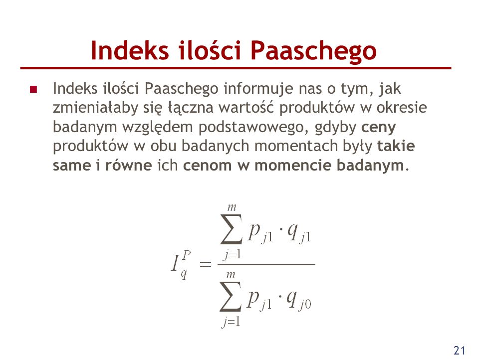 Indeks ilości Paaschego