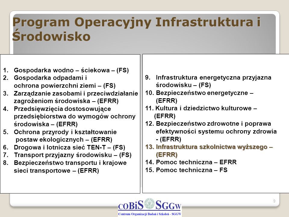 Program Operacyjny Infrastruktura i Środowisko