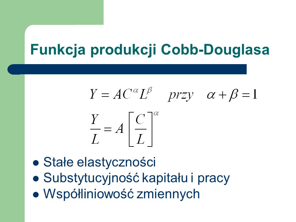 Funkcja produkcji Cobb-Douglasa