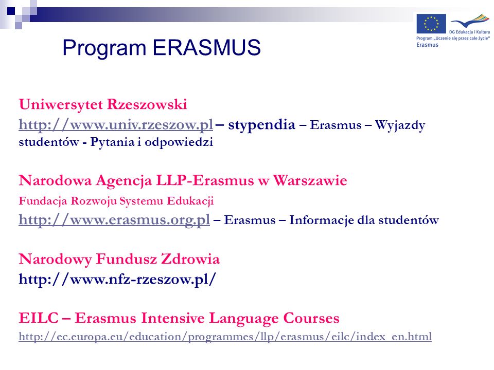 Program ERASMUS Uniwersytet Rzeszowski