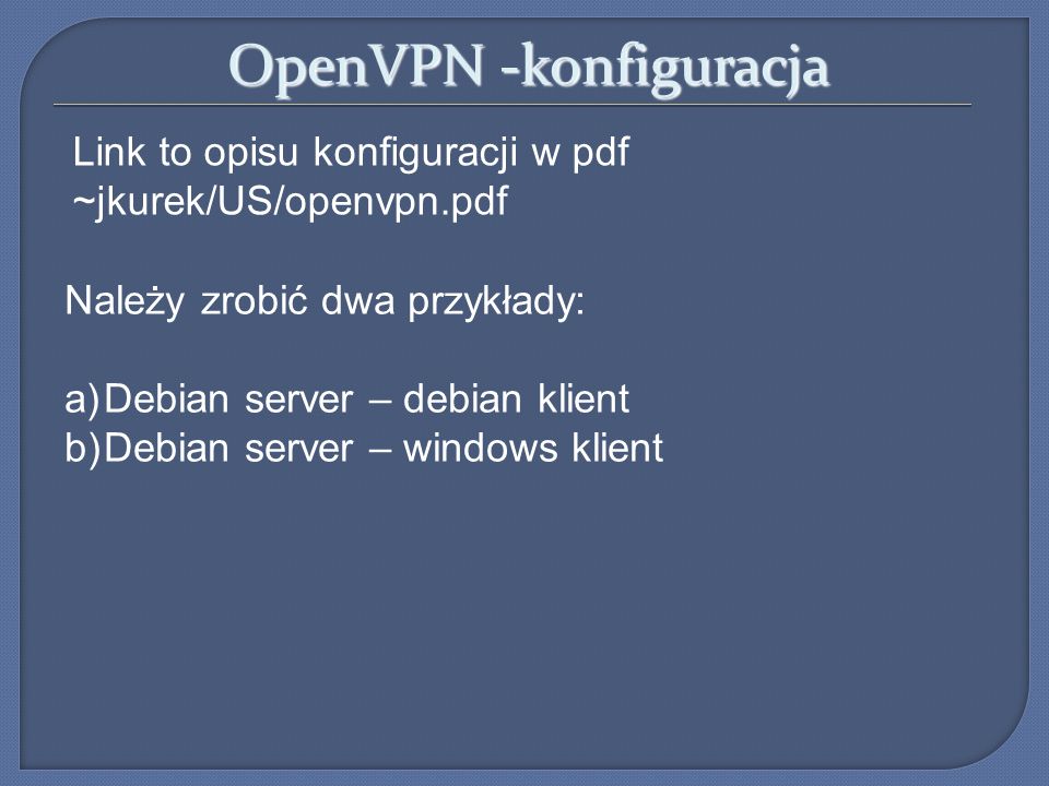 OpenVPN -konfiguracja