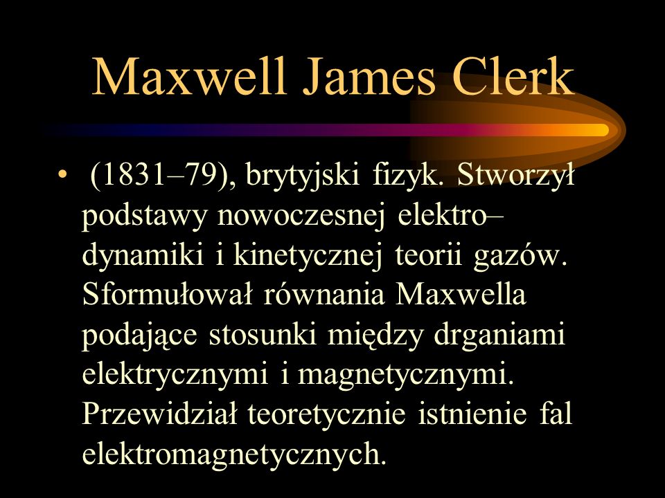 Maxwell James Clerk