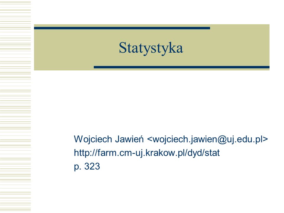 Statystyka Wojciech Jawień
