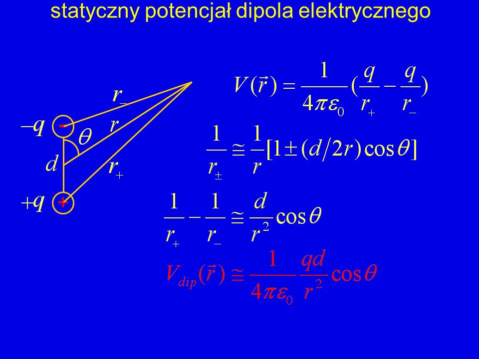 statyczny potencjał dipola elektrycznego