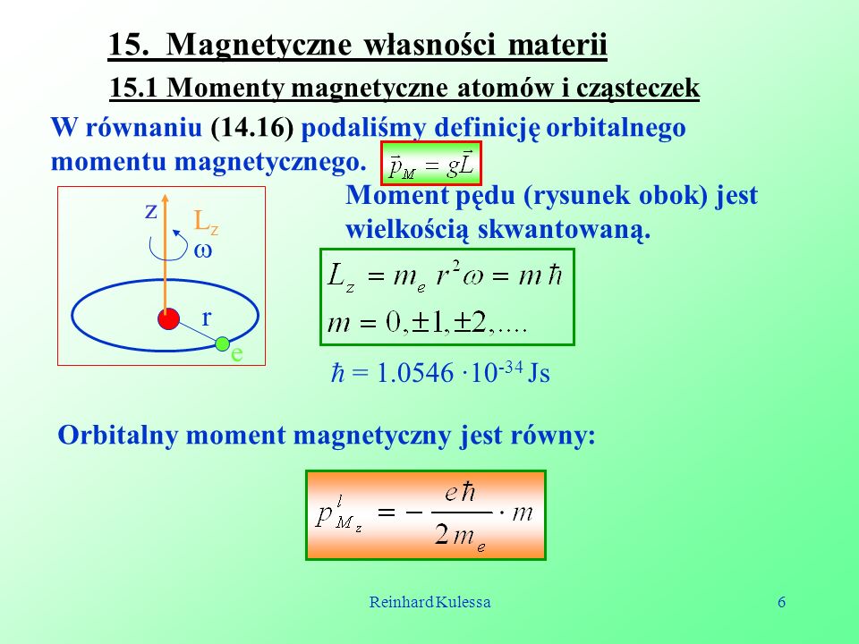 15. Magnetyczne własności materii