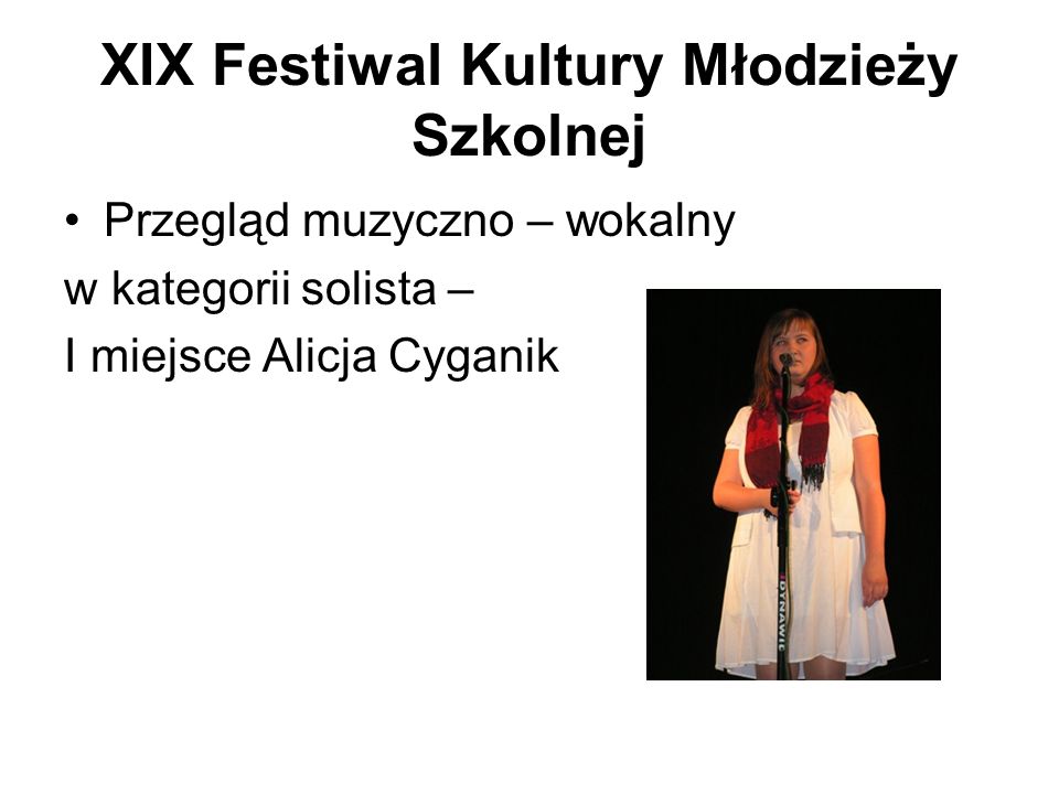 XIX Festiwal Kultury Młodzieży Szkolnej
