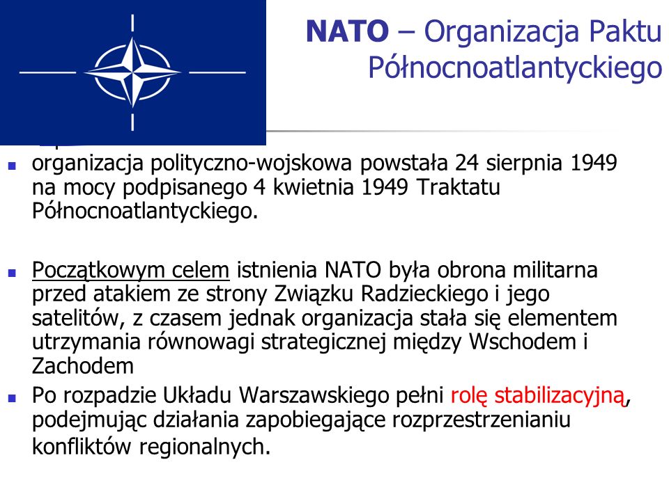 NATO – Organizacja Paktu Północnoatlantyckiego