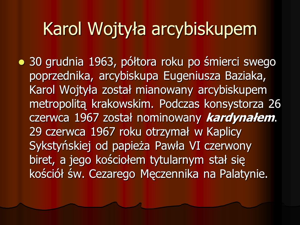 Karol Wojtyła arcybiskupem