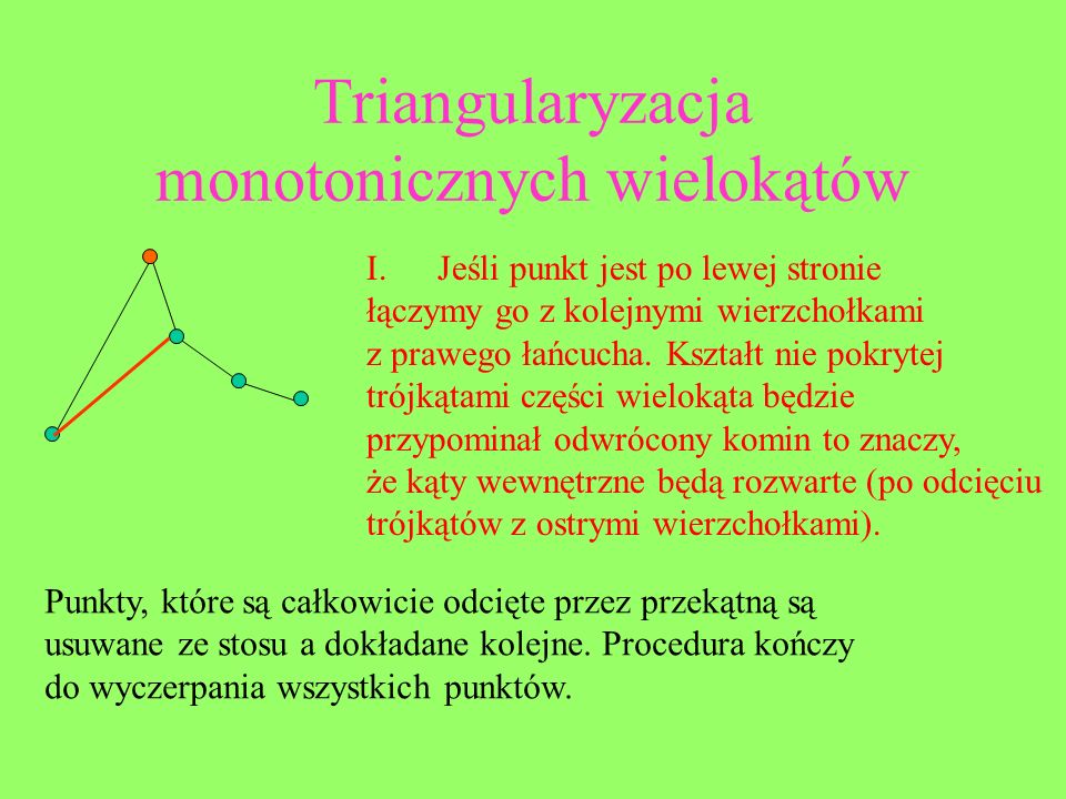 Triangularyzacja monotonicznych wielokątów