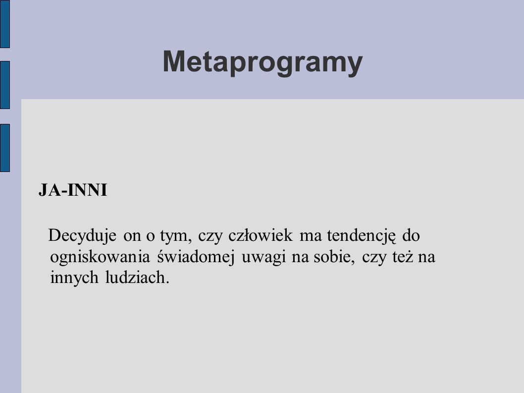 Metaprogramy JA-INNI.
