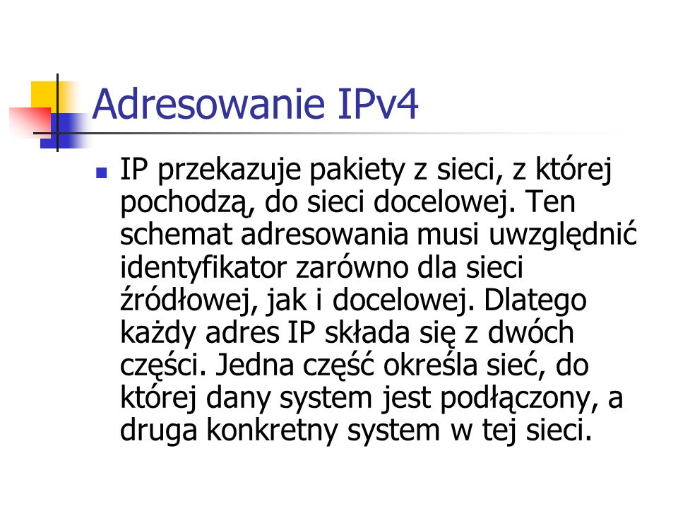 Adresowanie IPv4