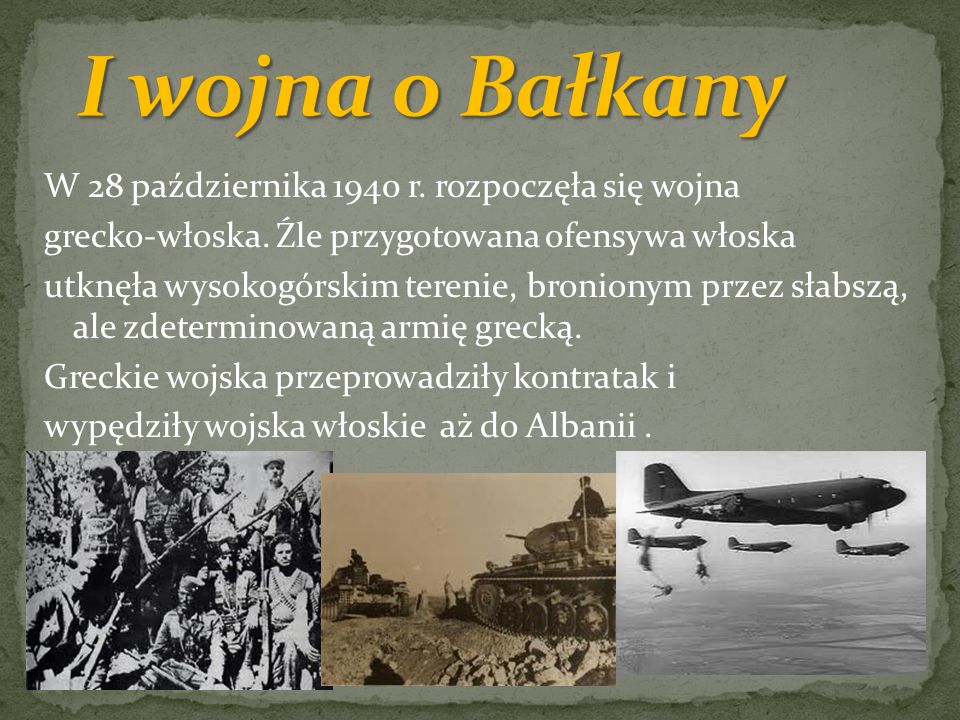 I wojna o Bałkany