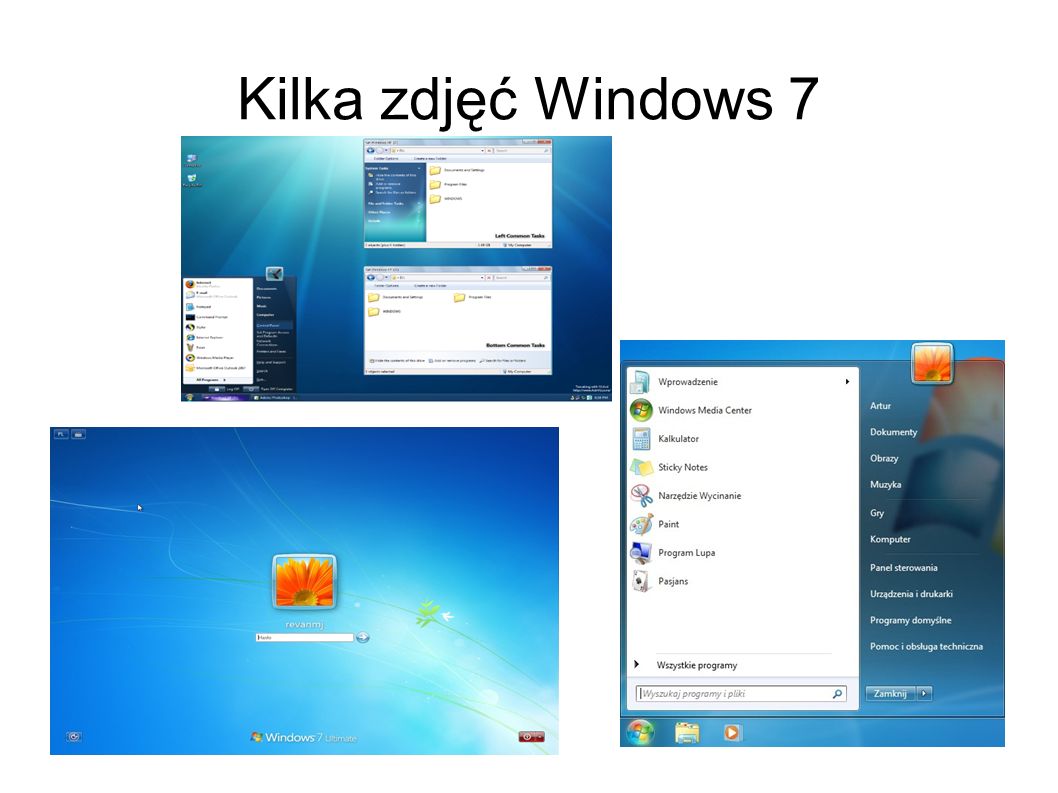 Kilka zdjęć Windows 7