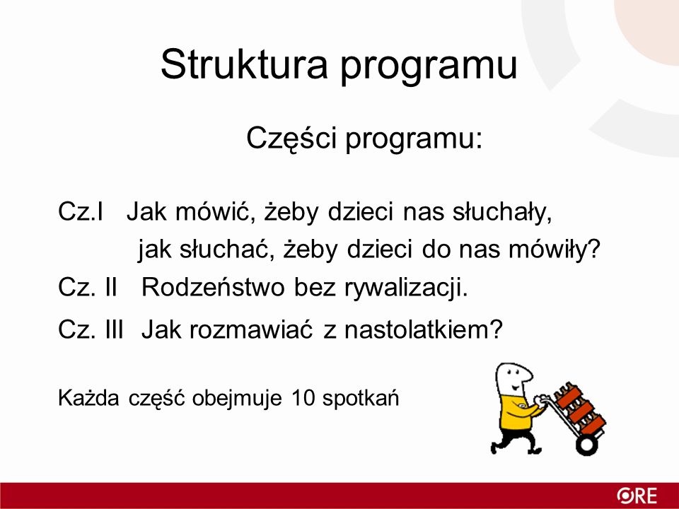 Struktura programu Części programu: