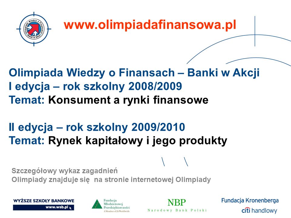 Olimpiada Wiedzy o Finansach – Banki w Akcji