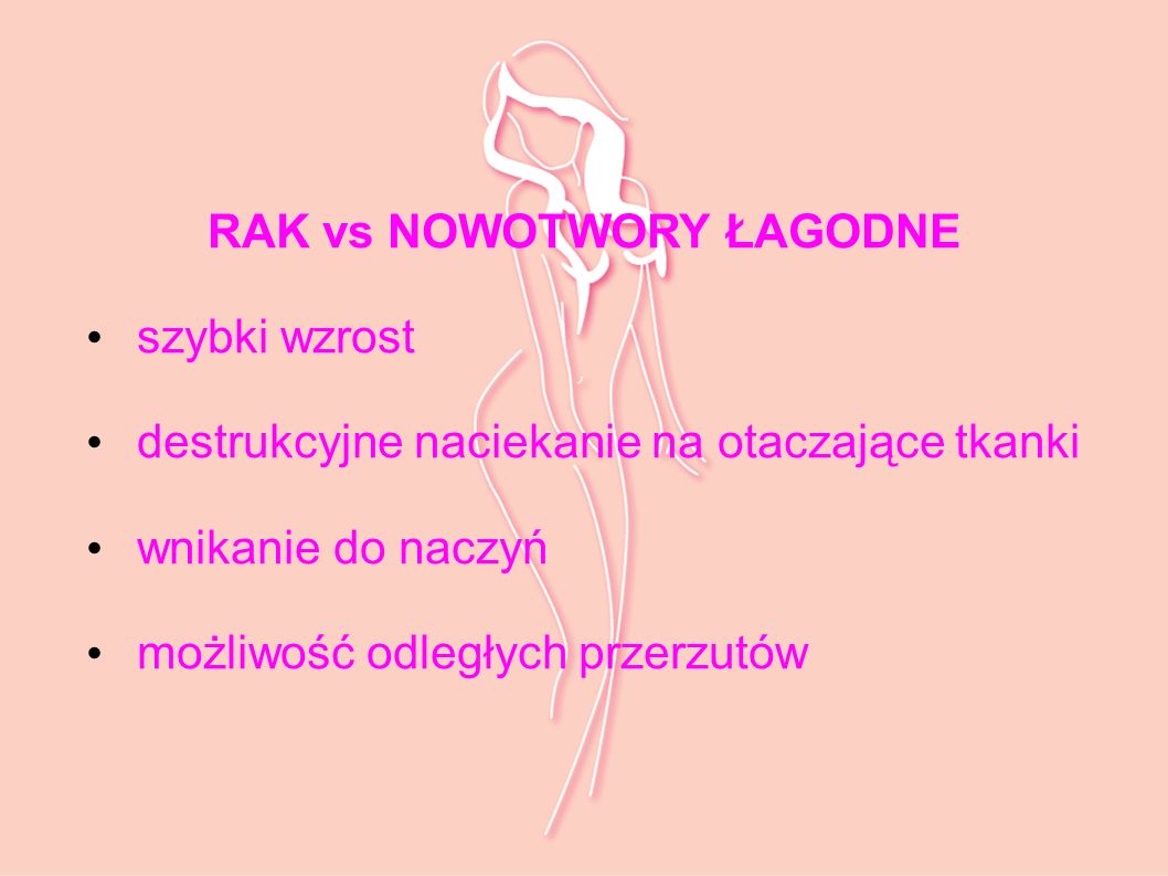 RAK vs NOWOTWORY ŁAGODNE