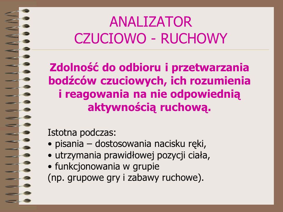 ANALIZATOR CZUCIOWO - RUCHOWY