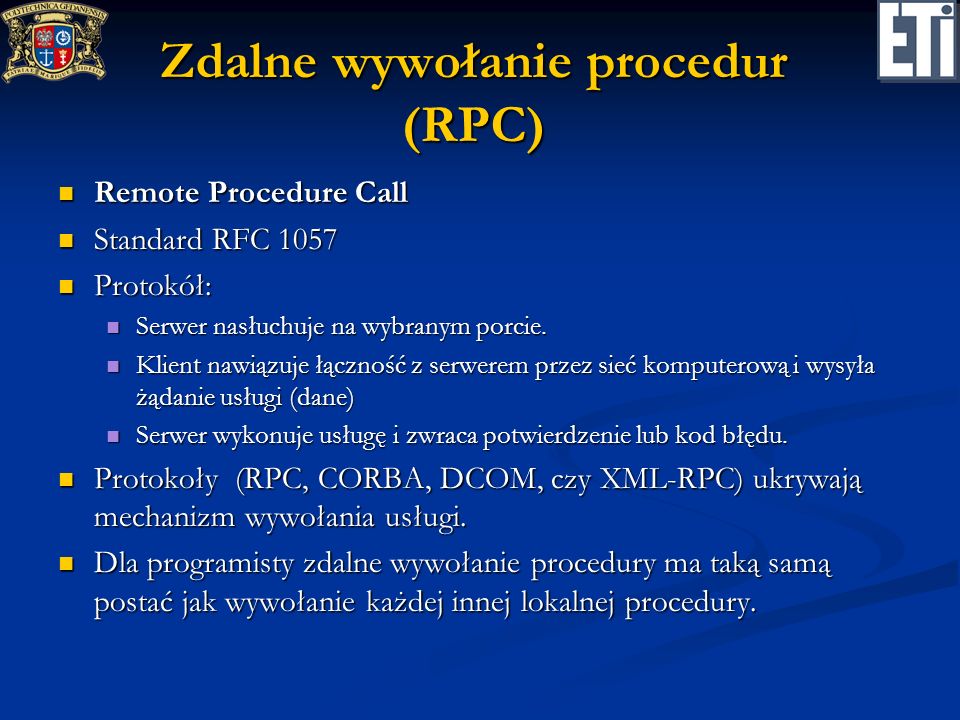 Zdalne wywołanie procedur (RPC)