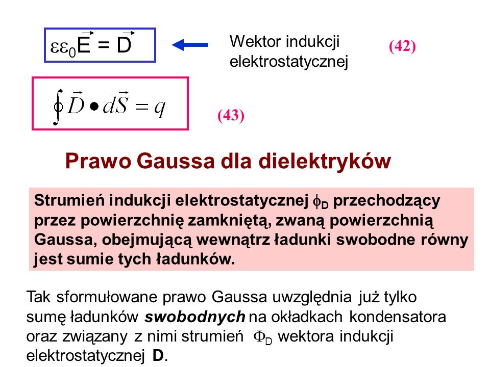 Prawo Gaussa dla dielektryków
