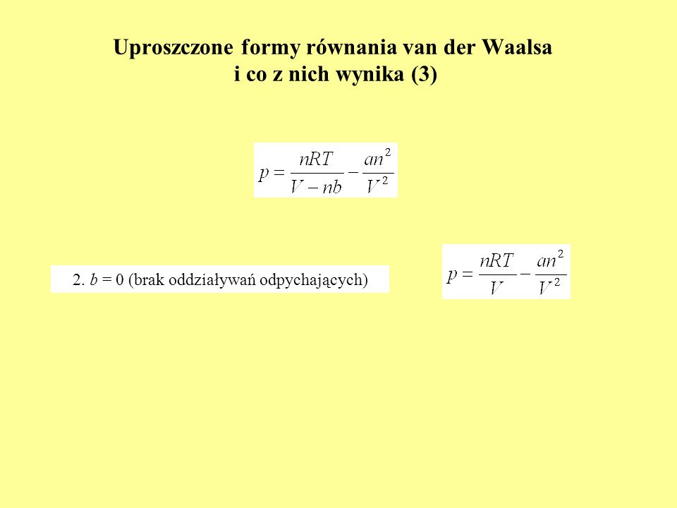 Uproszczone formy równania van der Waalsa i co z nich wynika (3)