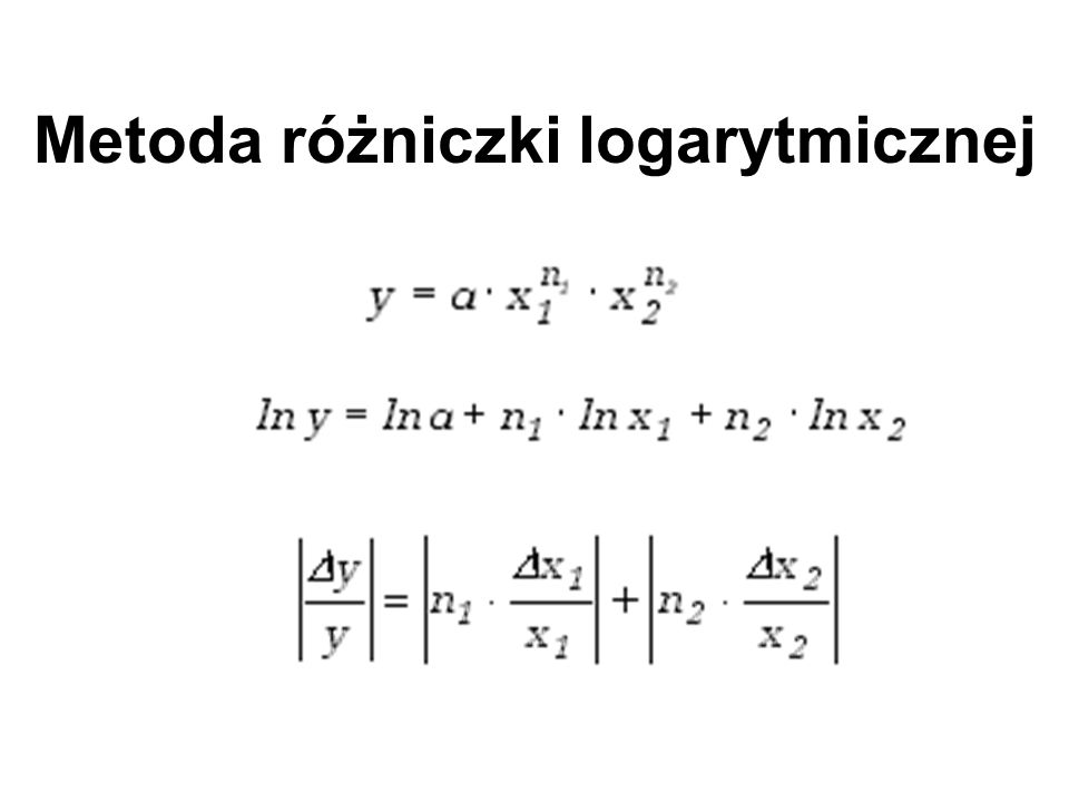 Metoda różniczki logarytmicznej