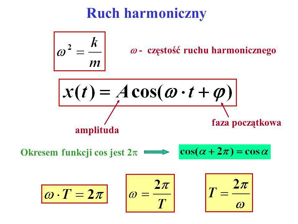 Ruch harmoniczny  - częstość ruchu harmonicznego faza początkowa
