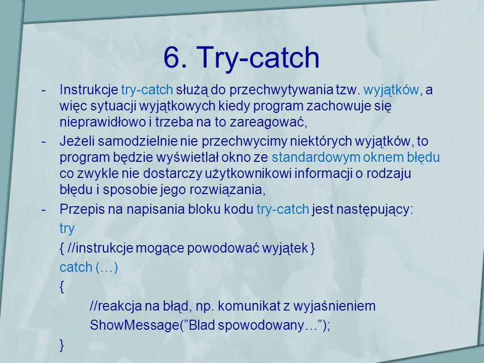 6. Try-catch