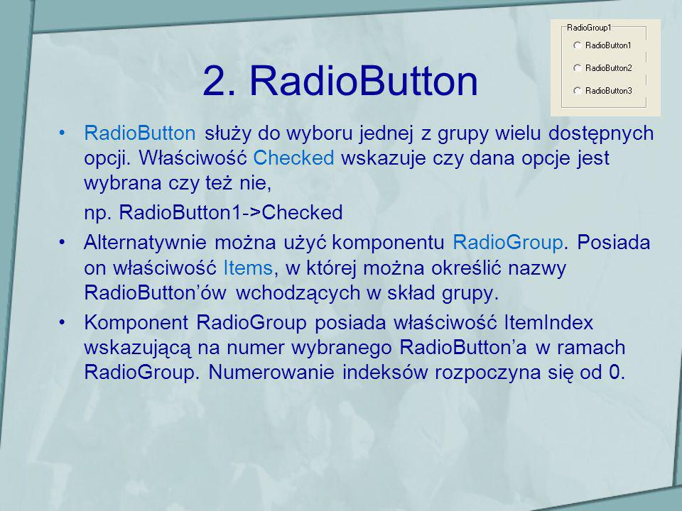 2. RadioButton