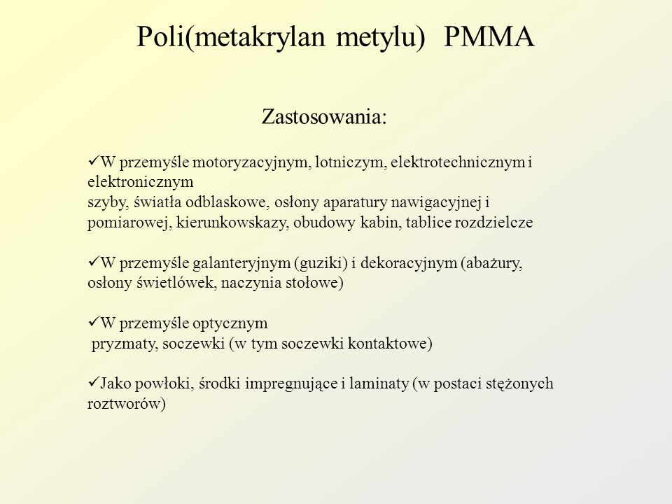 Poli(metakrylan metylu) PMMA