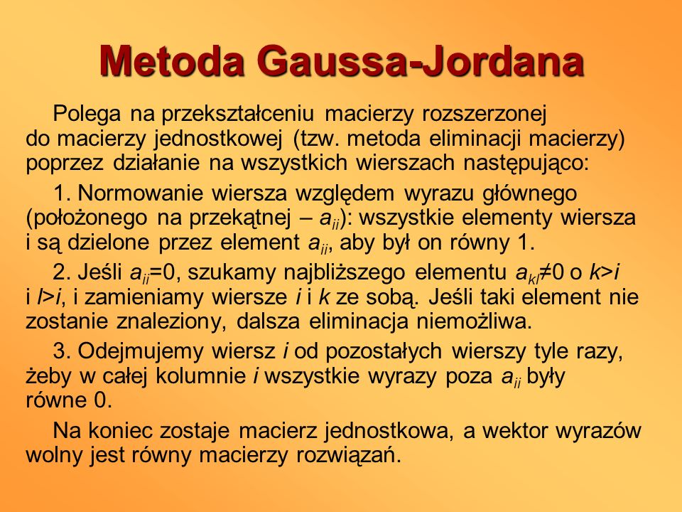 Metoda Gaussa-Jordana