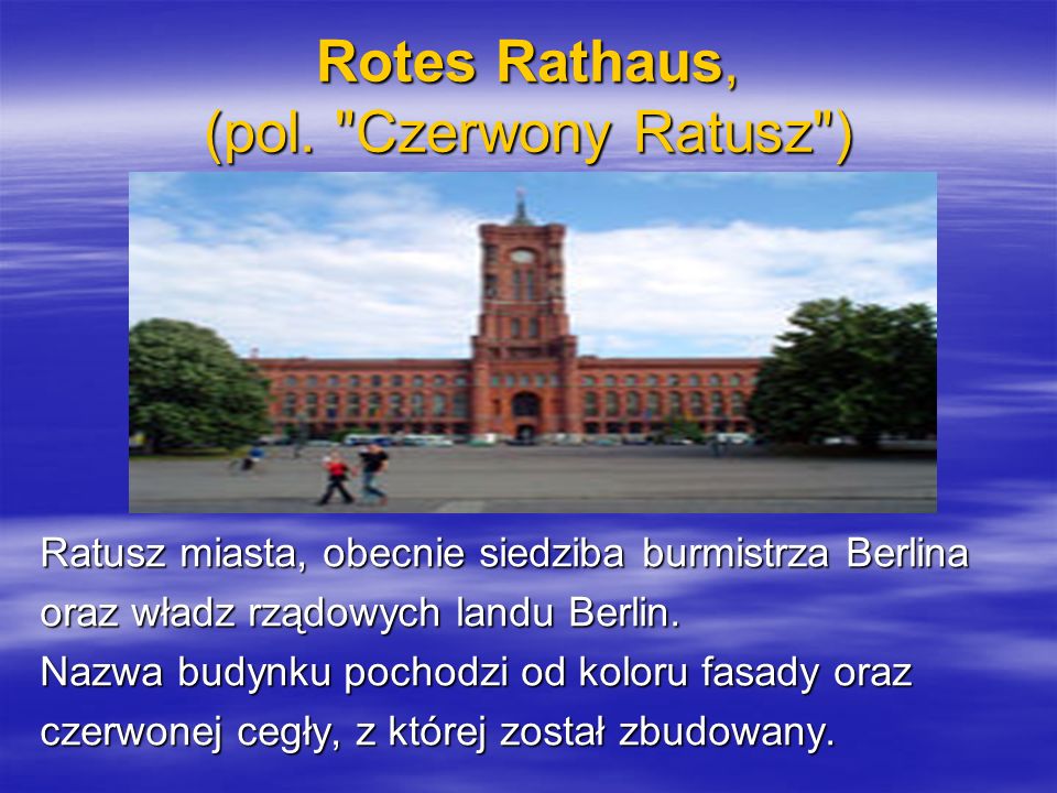 Rotes Rathaus, (pol. Czerwony Ratusz )