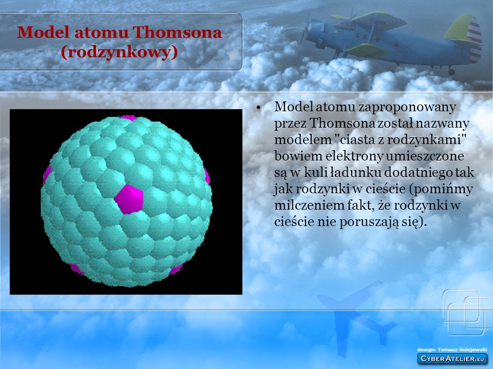 Model atomu Thomsona (rodzynkowy)