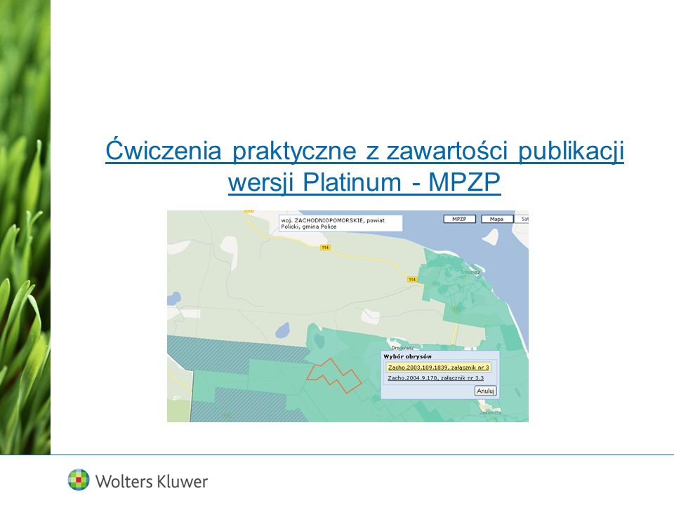 Ćwiczenia praktyczne z zawartości publikacji wersji Platinum - MPZP
