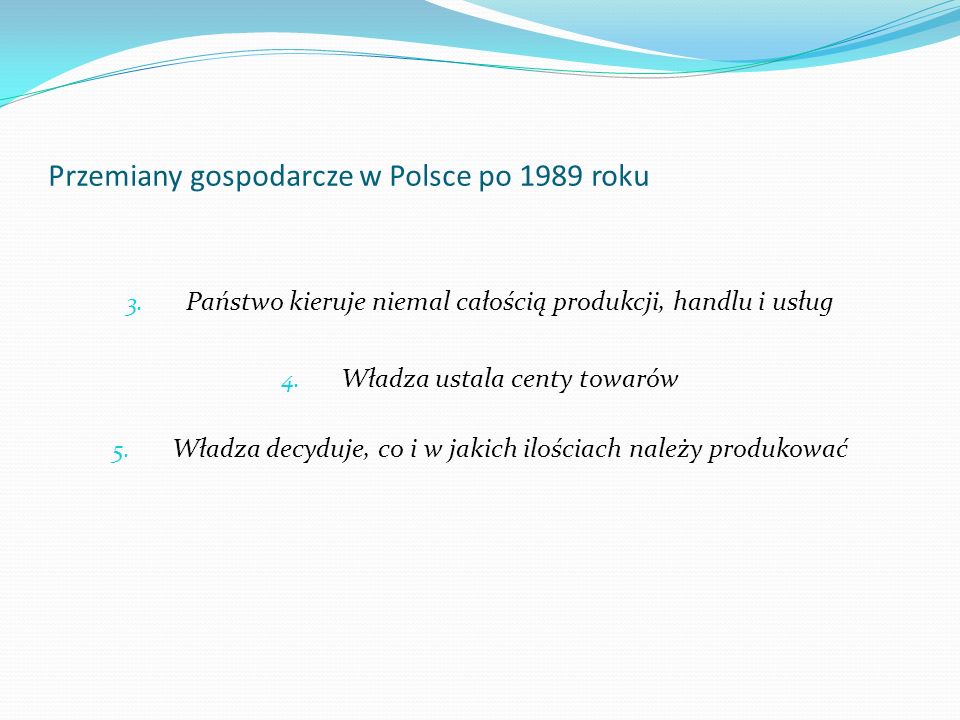 Przemiany gospodarcze w Polsce po 1989 roku