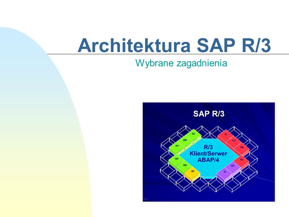 Architektura SAP R/3 Wybrane zagadnienia