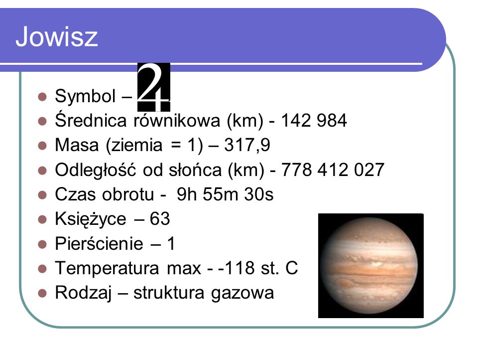 Jowisz Symbol – Średnica równikowa (km)
