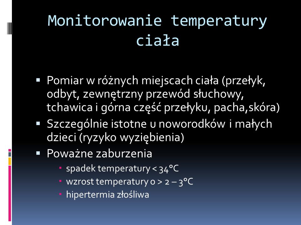 Monitorowanie temperatury ciała